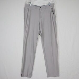 Adidas‎ Golf Pants Mens 30x32 Performance Chino Stretch Flat Front Light Gray